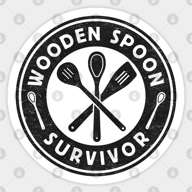 Wooden Spoon Survivor - Funny Childhood Trauma Sticker by TwistedCharm